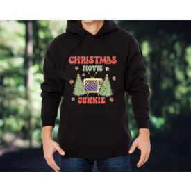 Christmas movie junkie - férfi pulóver
