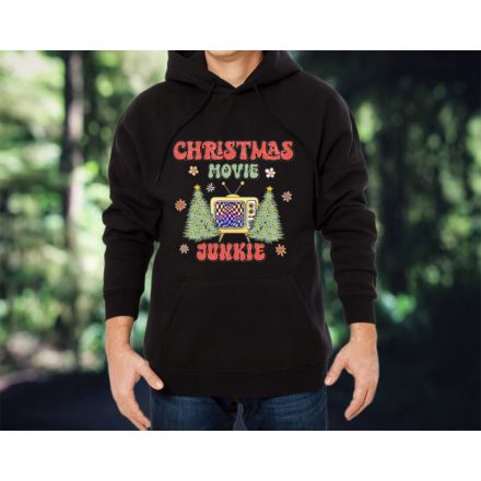 Christmas movie junkie - férfi pulóver