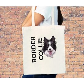 Border Collie - fekete - vászontáska