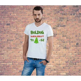 Boldog Karácsonyt Te Fa-SZ - férfi póló