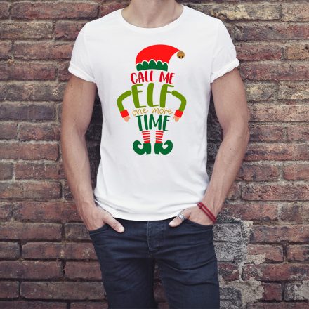 Call me elf one more time - férfi póló